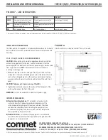 Предварительный просмотр 5 страницы Comnet FVR10C1M1 Installation And Operation Manual