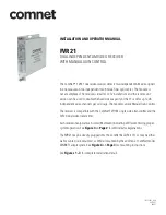 Comnet FVR21 Installation And Operation Manual preview