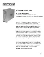 Comnet FVR40A41 Installation And Operation Manual предпросмотр