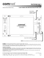 Preview for 2 page of Comnet FVT1021 series Installation Instructions