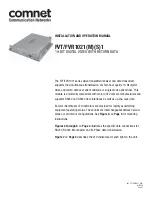 Preview for 1 page of Comnet FVT10211 Installation And Operation Manual