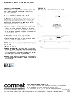 Предварительный просмотр 5 страницы Comnet FVT1031 Installation And Operation Manual