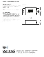 Предварительный просмотр 4 страницы Comnet FVT10C1(M,S)1/M Series Installation And Operation Manual