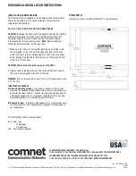 Предварительный просмотр 8 страницы Comnet FVT10D1E Installation And Operation Manual