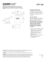 Preview for 1 page of Comnet FVT11M Mechanical Installation Instructions