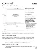 Comnet FVT20 Mechanical Installation Instructions предпросмотр