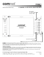 Предварительный просмотр 3 страницы Comnet FVT401 Mechanical Installation Instructions