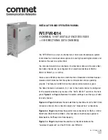 Preview for 1 page of Comnet FVT4014 Installation And Operation Manual