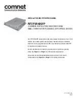 Comnet FVT40SFP Series Installation And Operation Manual предпросмотр