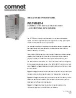 Comnet FVT8014 Installation And Operation Manual предпросмотр