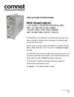 Comnet FVTR1D1A2C1M1 Installation And Operation Manual предпросмотр