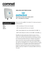 Предварительный просмотр 1 страницы Comnet NetWave NW7 Installation And Operation Manual