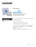 Предварительный просмотр 1 страницы Comnet NetWave NW8 Quick Start Manual