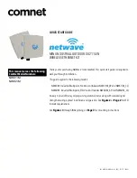 Предварительный просмотр 1 страницы Comnet NetWave NWK1/M Quick Start Manual