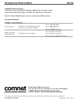 Preview for 70 page of Comnet NetWave NWK7/M Installation And Operation Manual