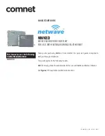 Предварительный просмотр 1 страницы Comnet netwave NWKED Quick Start Manual