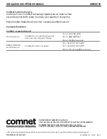 Preview for 12 page of Comnet NWKBB100 Installation And Operation Manual