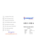 Предварительный просмотр 1 страницы Compact STE 3 Instructions Manual