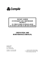 CompAir CL15CUB Operation And Maintenance Manual предпросмотр