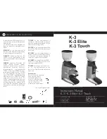 Compak K3 ELITE Instruction Manual preview