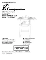 Preview for 1 page of COMPANION 137.232040 Operator'S Manual