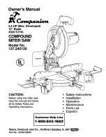 Предварительный просмотр 1 страницы COMPANION 137.245130 Owner'S Manual