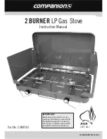 COMPANION 2 BURNER LP Gas Stove Instruction Manual предпросмотр