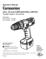 COMPANION 315.101810 Operator'S Manual preview