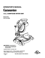 Предварительный просмотр 1 страницы COMPANION 315.241940 Operator'S Manual