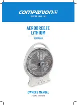 COMPANION AEROBREEZE LITHIUM Owner'S Manual предпросмотр