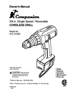 Предварительный просмотр 1 страницы COMPANION COMPANION 315.10102 Owner'S Manual