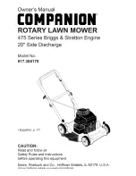 Предварительный просмотр 1 страницы COMPANION COMPANION 917.385170 Owner'S Manual