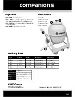 Preview for 4 page of COMPANION Ezywash Instruction Manual