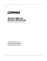 Compaq 1600R - ProLiant - 128 MB RAM Maintenance And Service Manual preview