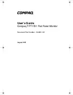 Предварительный просмотр 1 страницы Compaq 292847-003 - TFT 1701 - 17" LCD Monitor User Manual