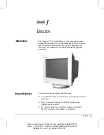 Предварительный просмотр 2 страницы Compaq 307713-001 - V 75 - 17" CRT Display User Manual