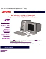 Предварительный просмотр 1 страницы Compaq 5000 - Professional - 32 MB RAM Maintenance And Service Manual