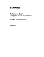 Предварительный просмотр 1 страницы Compaq 5017 - TFT - 15" LCD Monitor Reference Manual