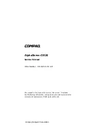 Compaq AlphaServer DS20 Service Manual preview