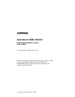 Preview for 1 page of Compaq AlphaServer G160 User Manual