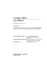 Compaq COBOL AAQ2G1FTK User Manual preview