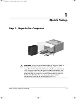 Предварительный просмотр 5 страницы Compaq D310v -  Evo - 256 MB RAM Quick Setup Manual