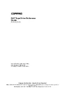 Preview for 1 page of Compaq DDS-2 4/16-GB Reference Manual