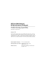 Compaq DECnet SNA Gateway for Synchronous Transport Problem Solving preview