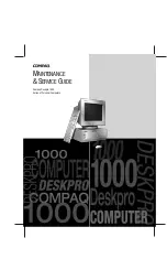 Предварительный просмотр 1 страницы Compaq DESKPRO 1000 Maintenance & Service Manual