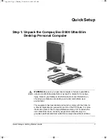 Предварительный просмотр 5 страницы Compaq Evo D500 USD Getting Started Manual