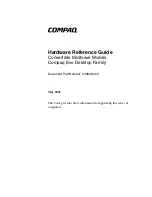 Compaq Evo D510 MT Hardware Reference Manual предпросмотр