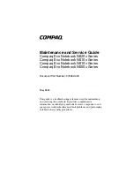 Compaq Evo N600c Maintenance And Service Manual preview