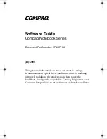 Preview for 1 page of Compaq Evo n610c - Notebook PC Software Manual