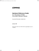 Compaq Evo w4000 CMT Hardware Reference Manual предпросмотр